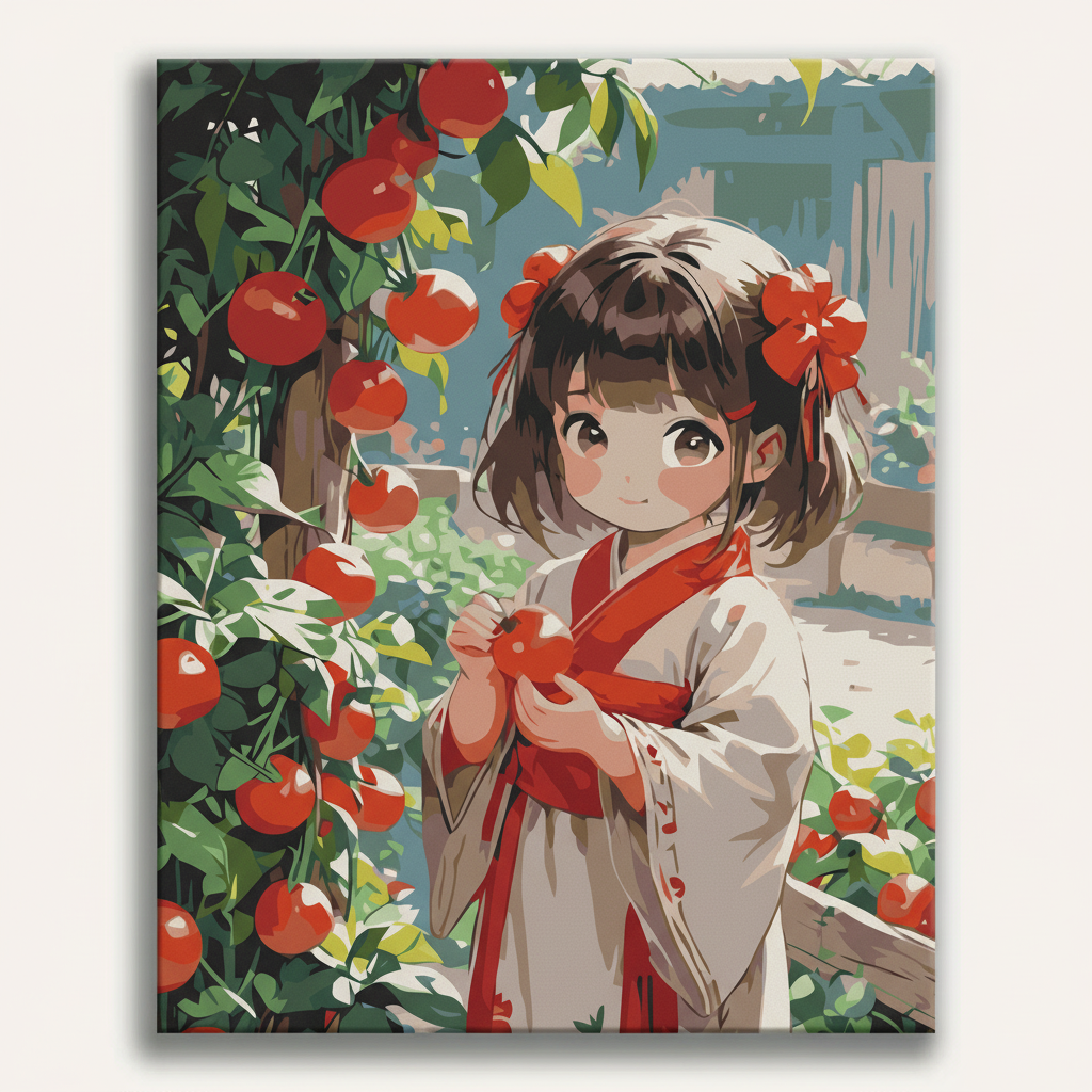 Apple Garden Anime | Paint By Numbers Kit