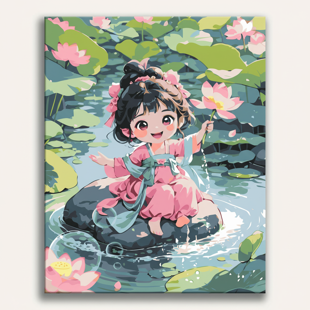 Lotus Girl Kit | Paint By Numbers Kit