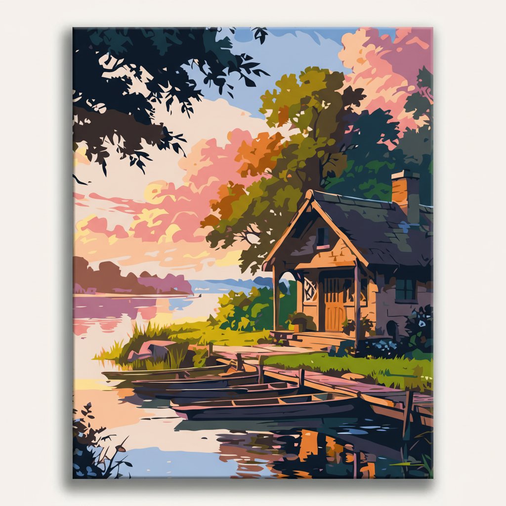 Lakeside Cottage Kit | Paint By Numbers Kit