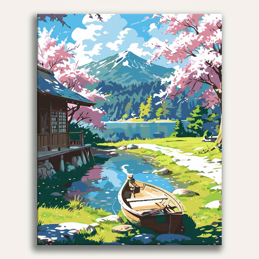Japanese Garden Sakura | Paint By Numbers Kit