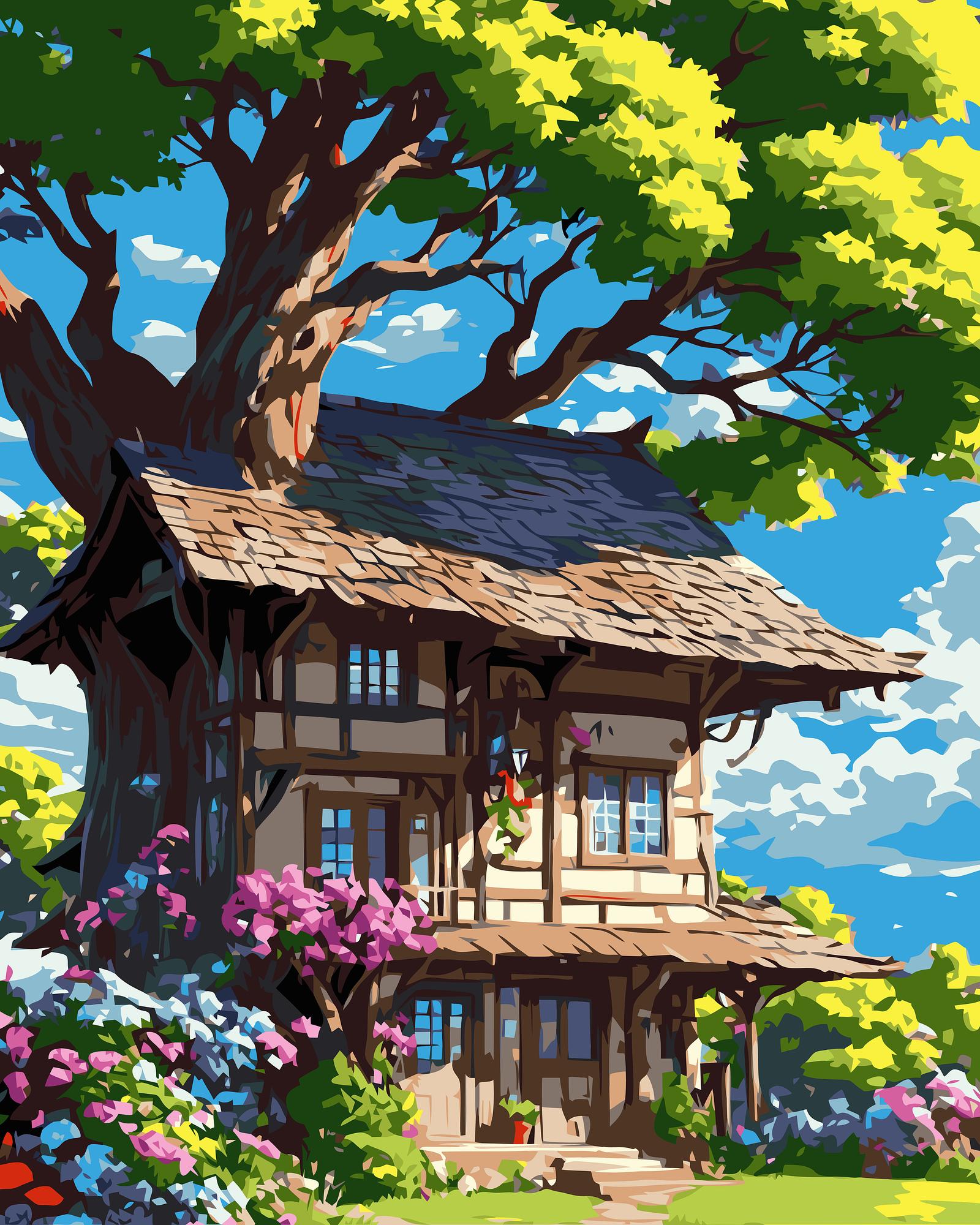 Treehouse Paradise Kit | Paint By Numbers Kit