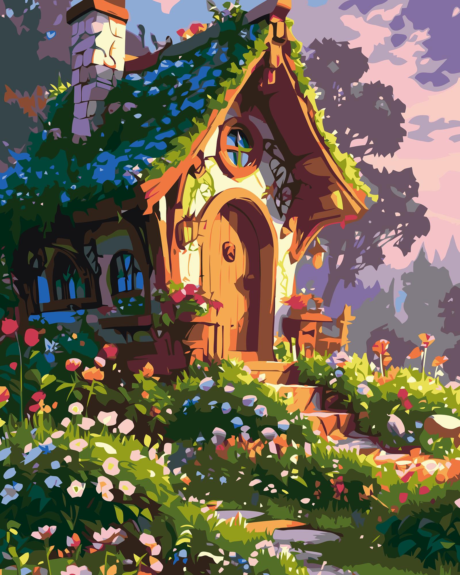 Fairy Cottage Garden | Paint By Numbers Kit