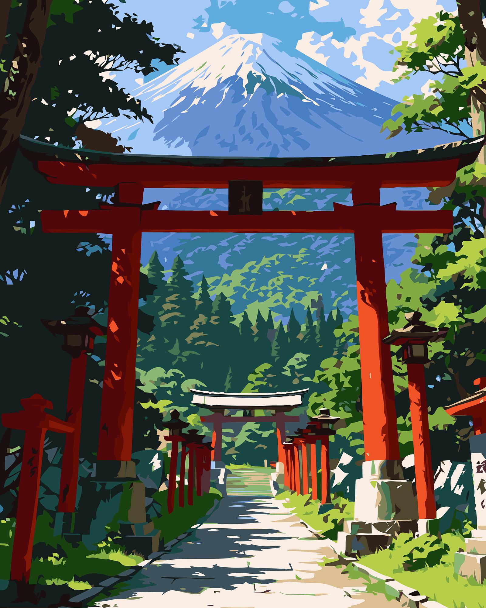 Mount Fuji Torii | Paint By Numbers Kit