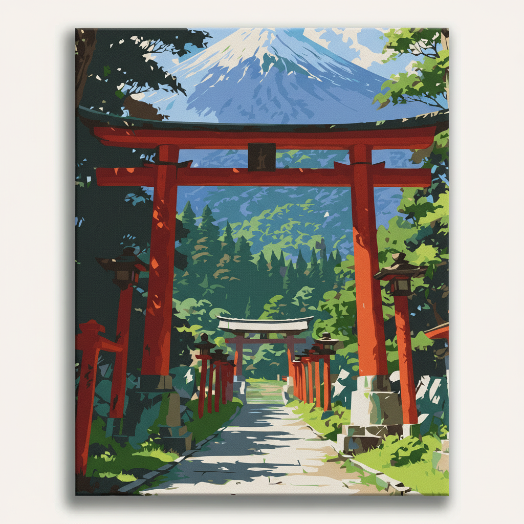 Mount Fuji Torii | Paint By Numbers Kit