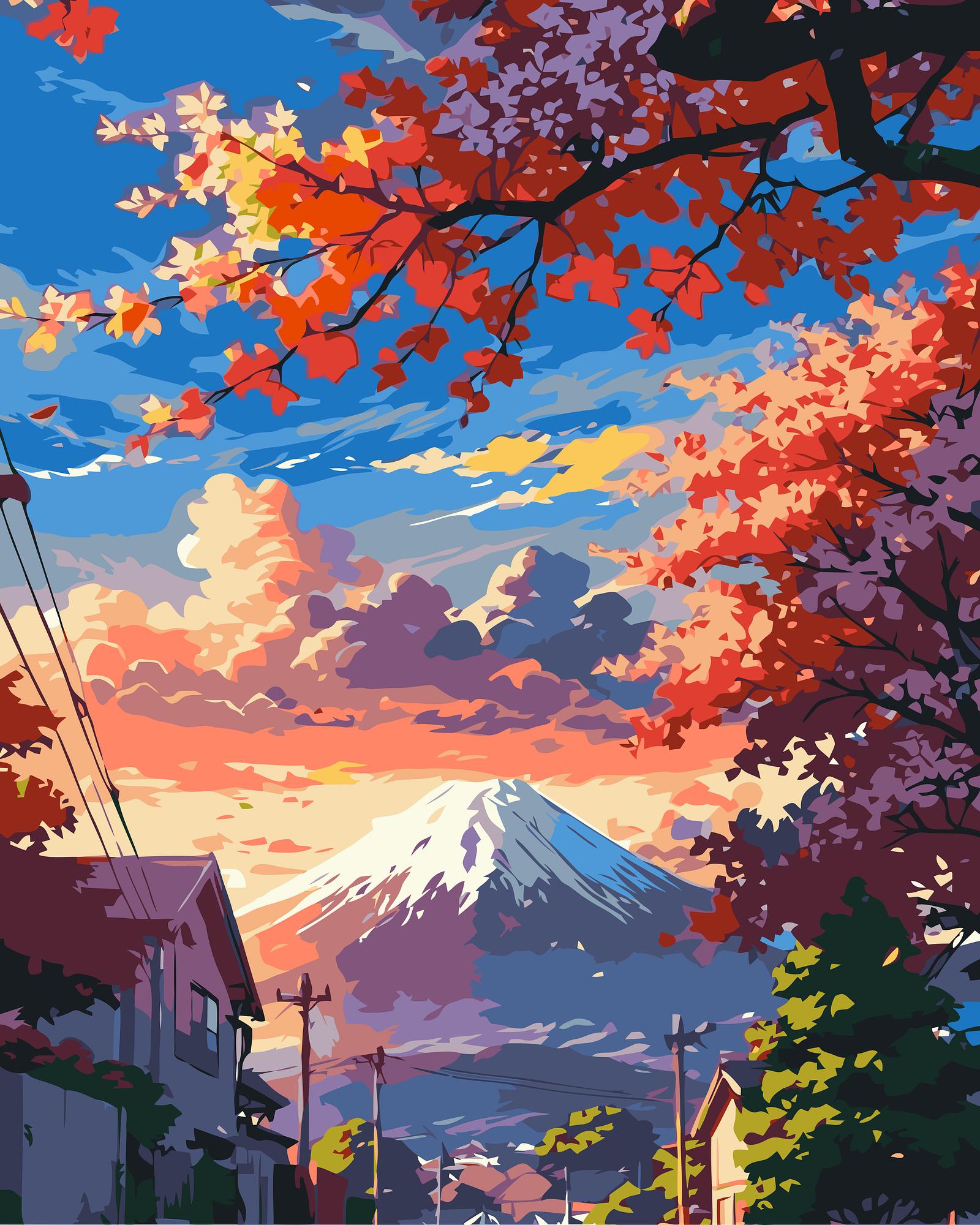 Mount Fuji Autumn | Paint By Numbers Kit