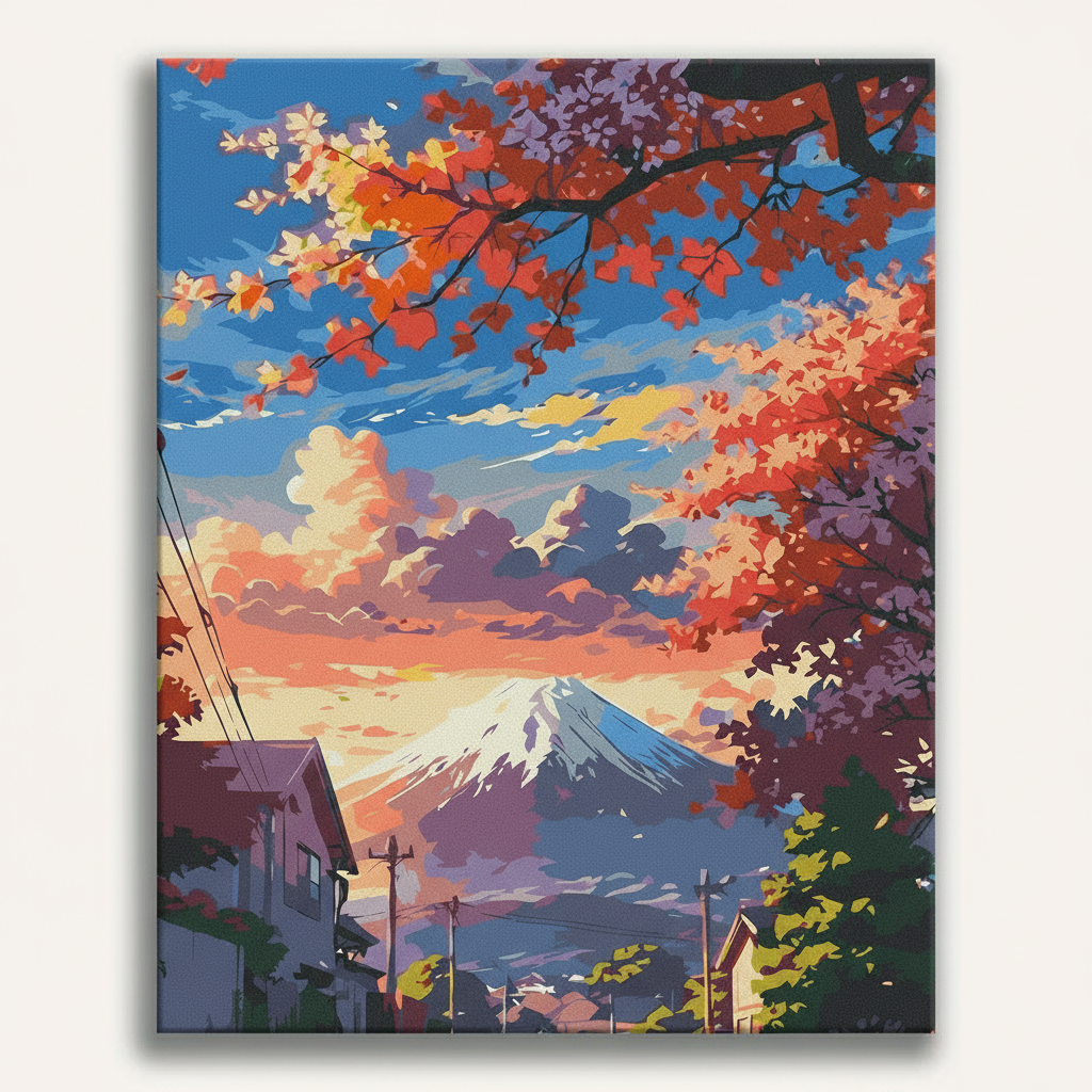 Mount Fuji Autumn | Paint By Numbers Kit