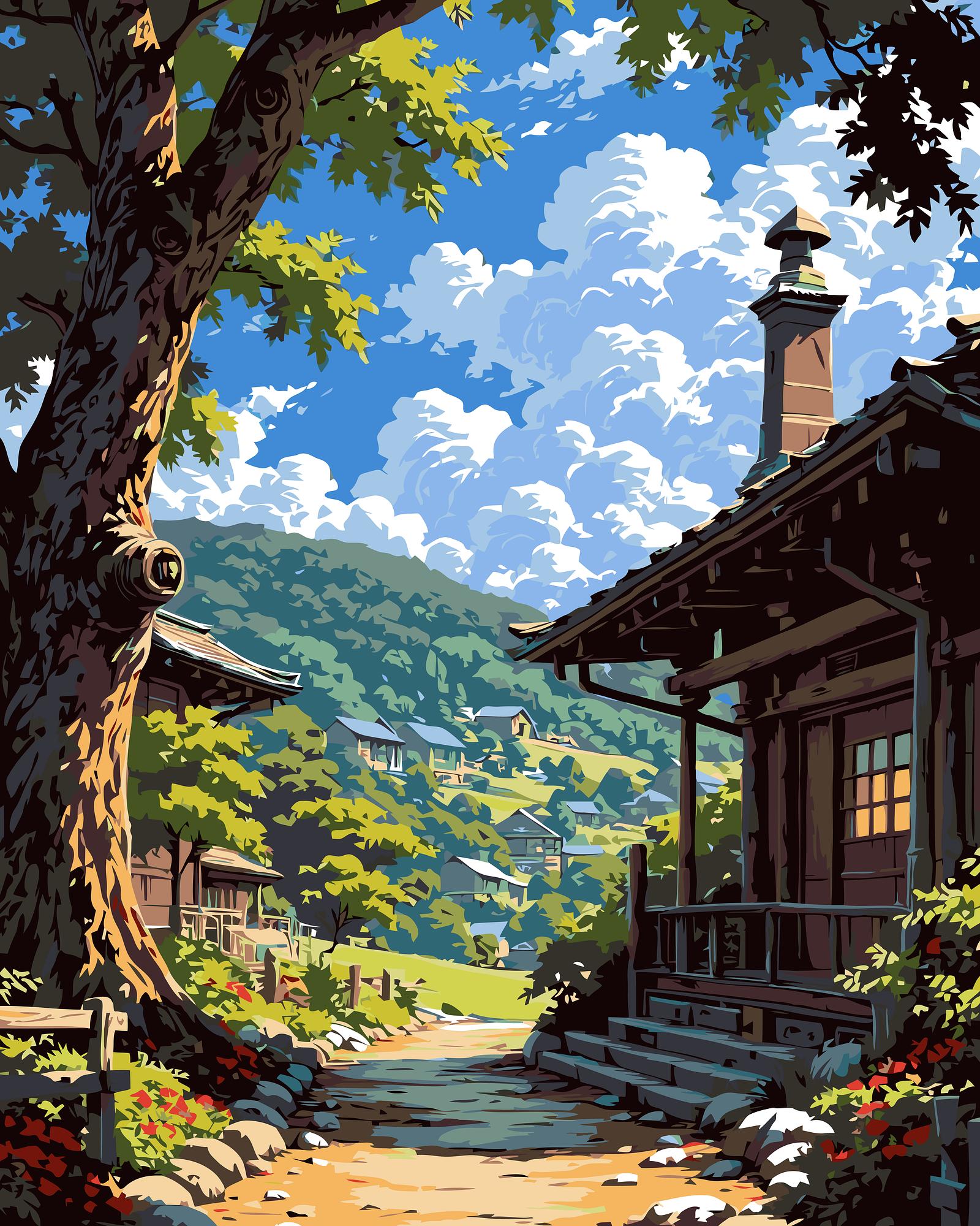 Alpine Village Retreat | Paint By Numbers Kit
