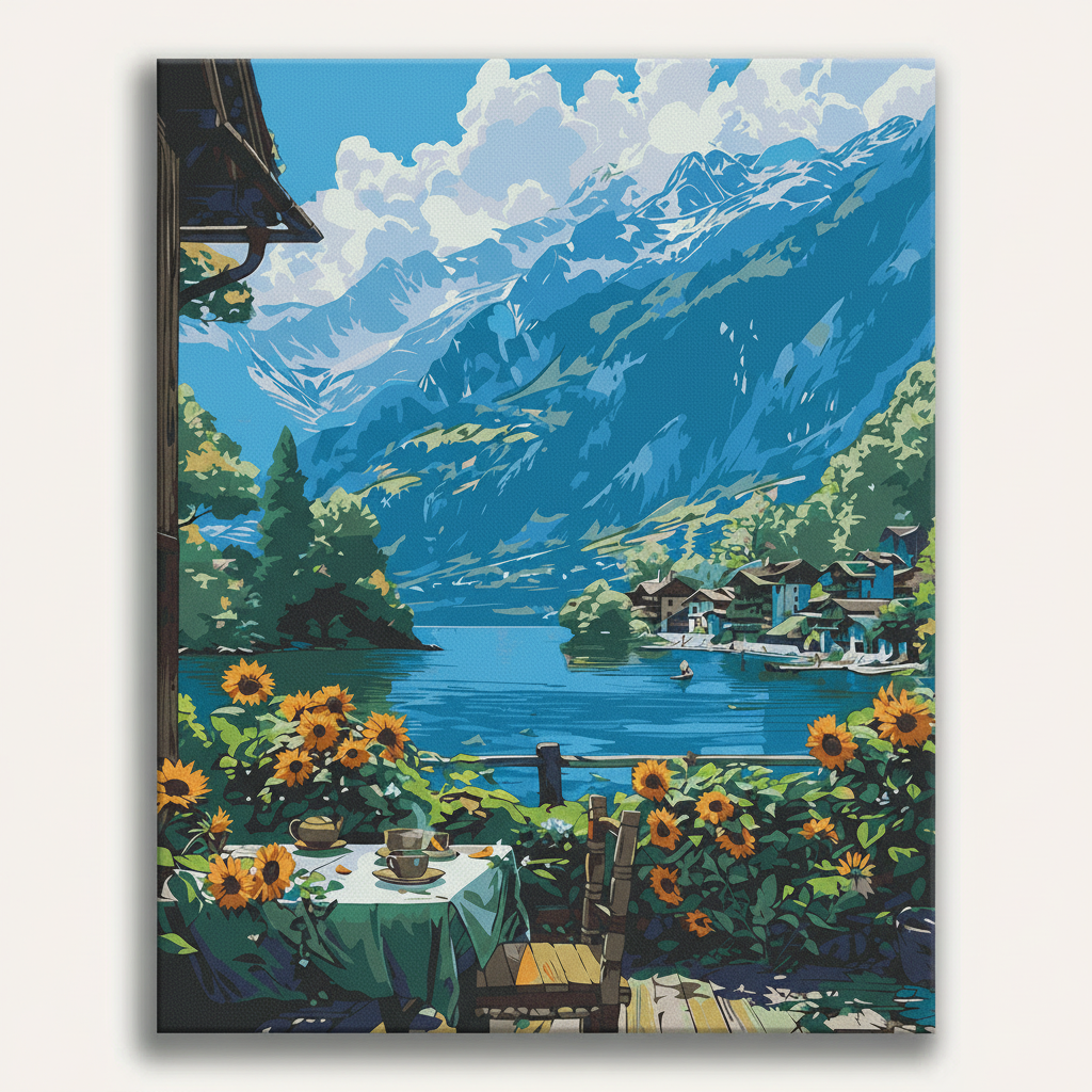 Alpine Lake View | Paint By Numbers Kit