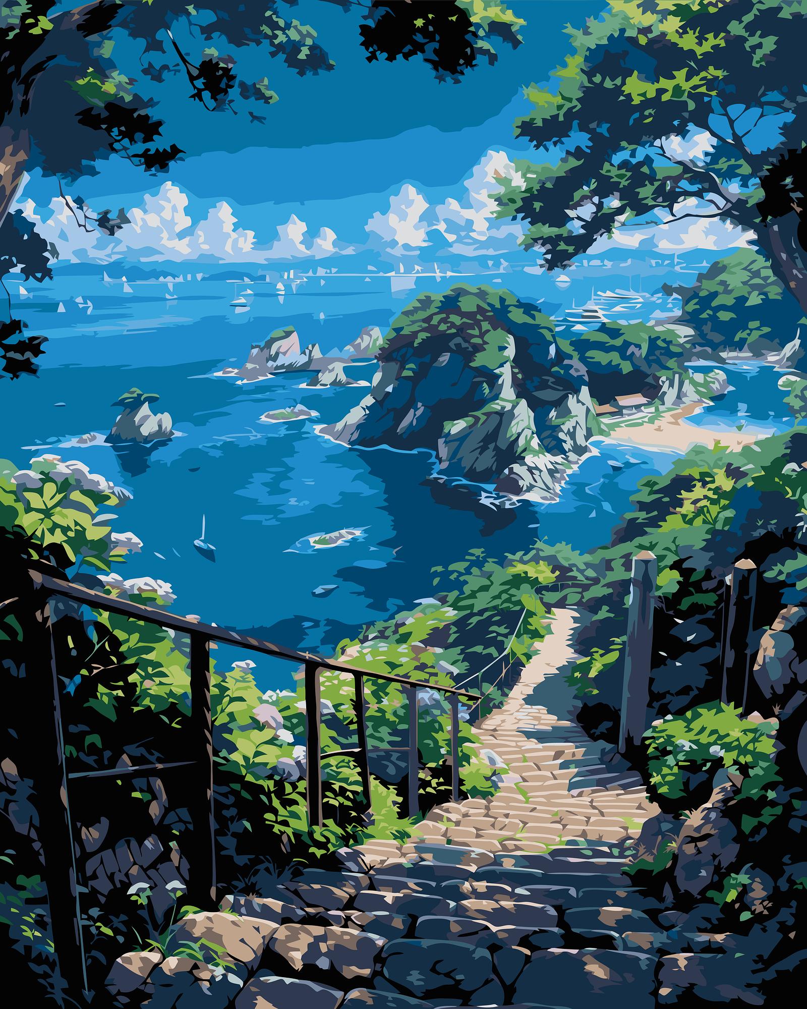 Coastal Steps Kit | Paint By Numbers Kit