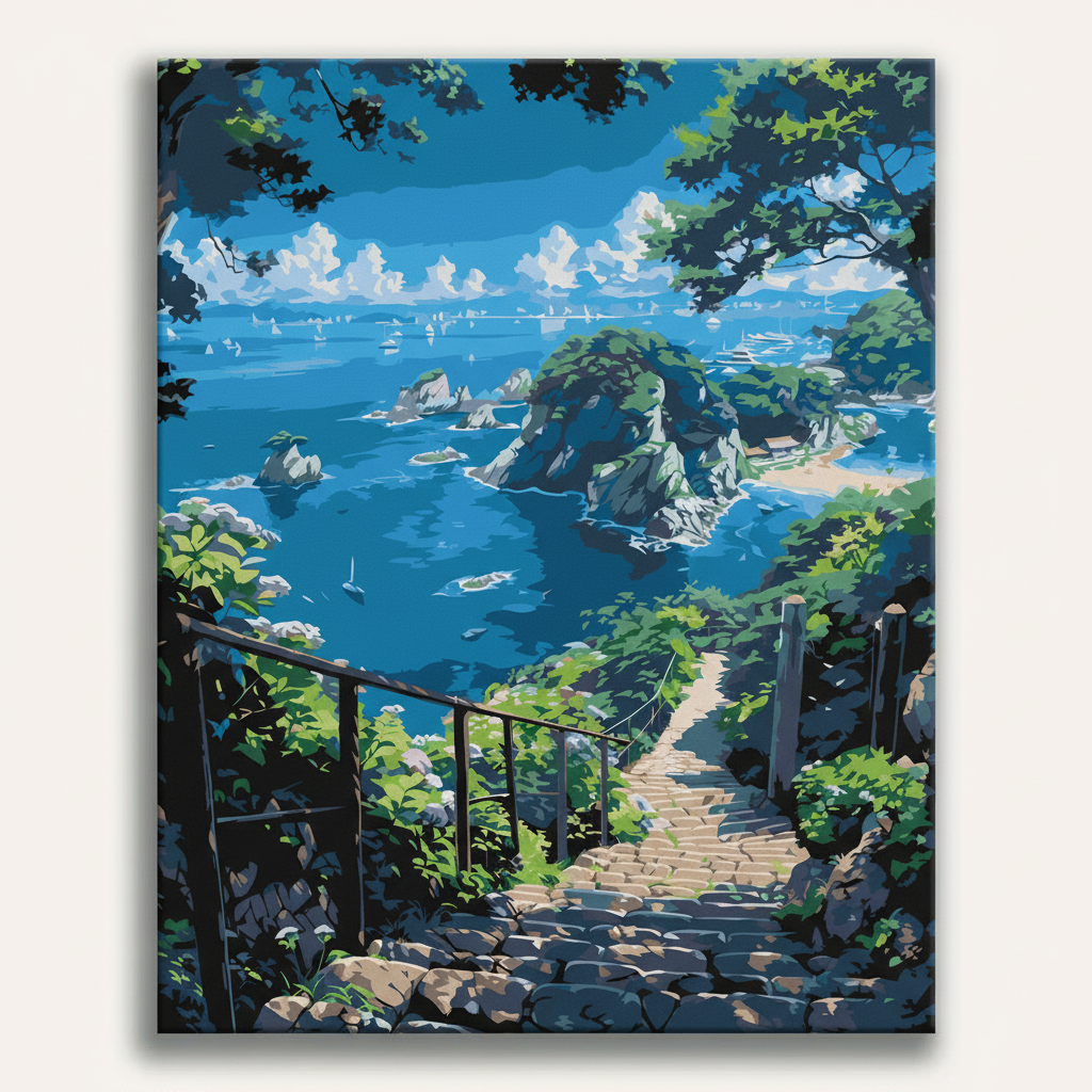 Coastal Steps Kit | Paint By Numbers Kit