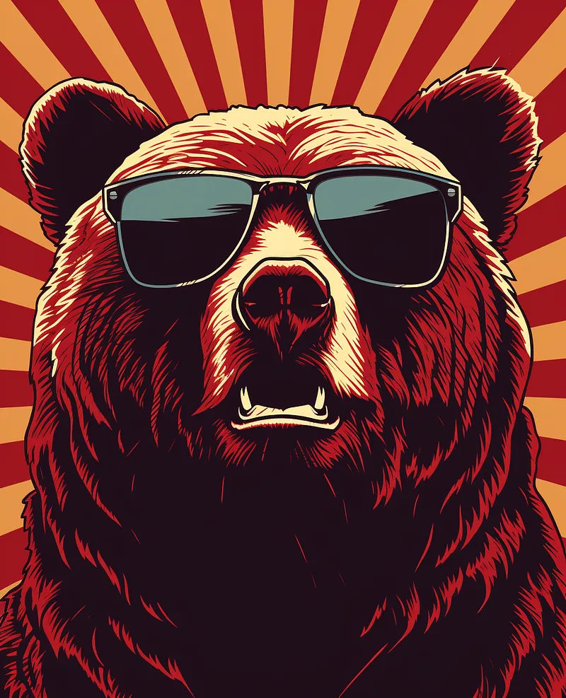 Cool Bear Sunglasses | Paint By Numbers Kit