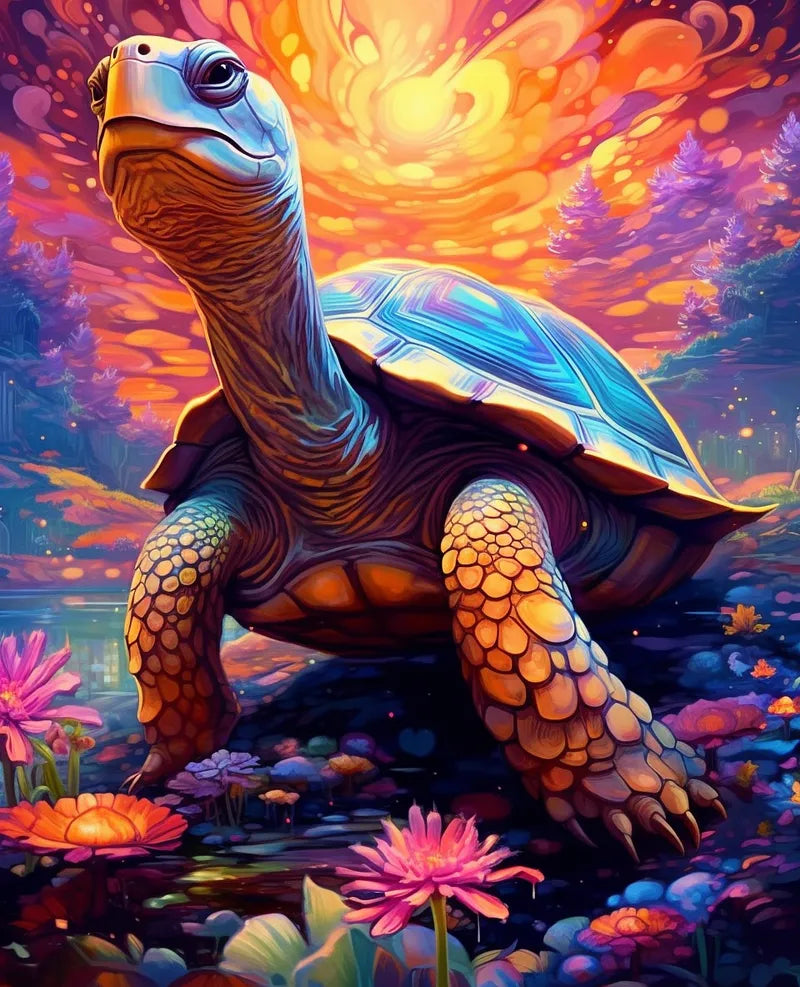 Cosmic Turtle Art | Paint By Numbers Kit