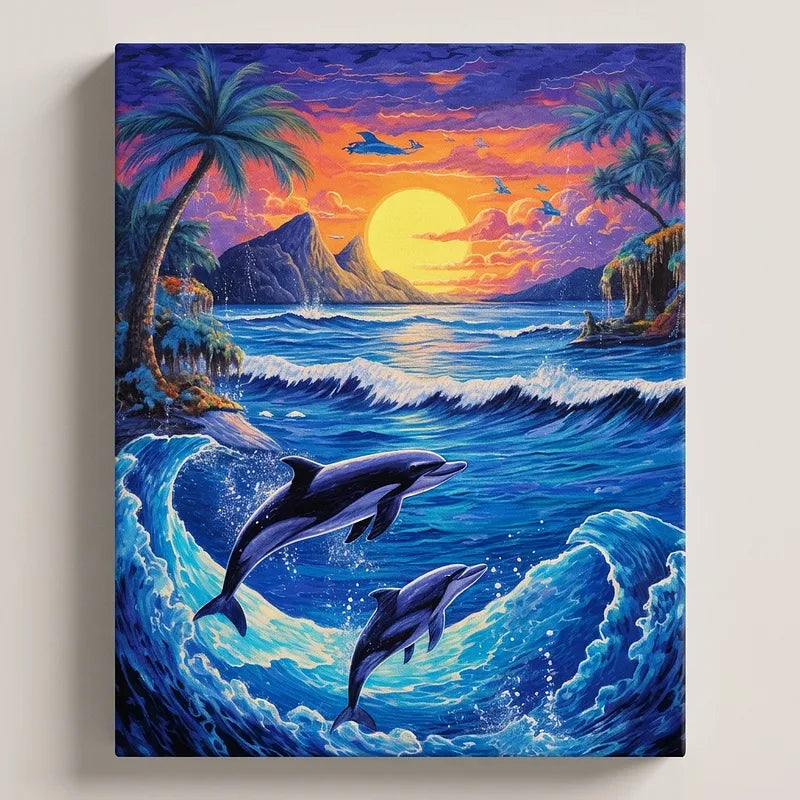 Dolphin Paradise | Paint By Numbers Kit