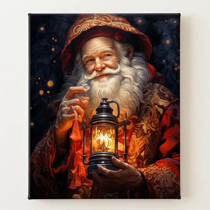 Wise Santa Lantern | Paint By Numbers Kit