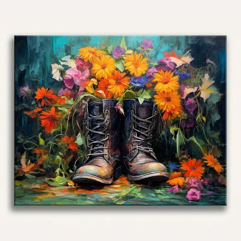 Boots Garden Painting | Paint By Numbers Kit