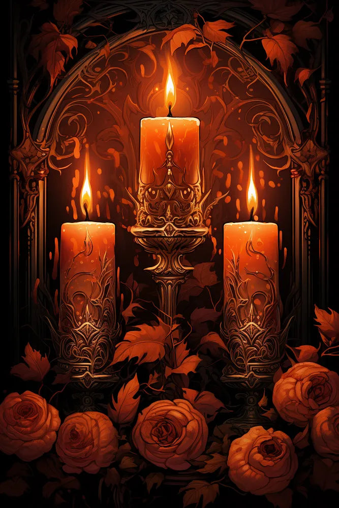 Gothic Candle Romance | Paint By Numbers Kit