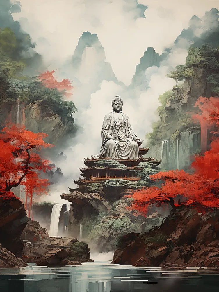 Buddha Mountain Serenity | Paint By Numbers Kit