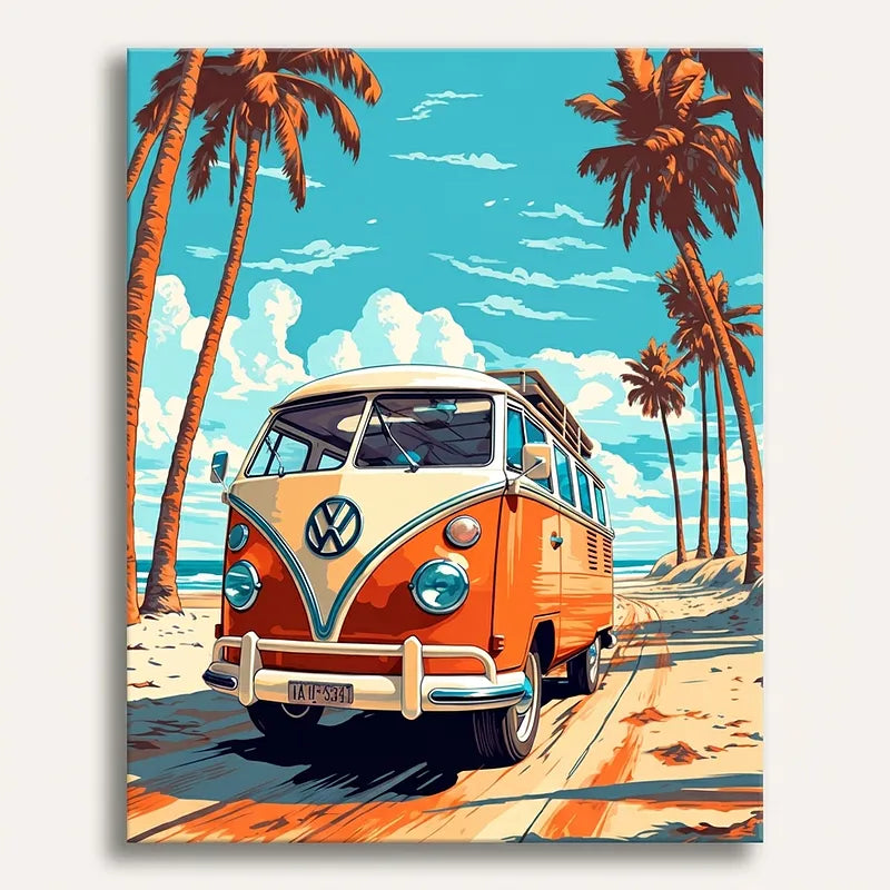 Vintage Beach Van | Paint By Numbers Kit