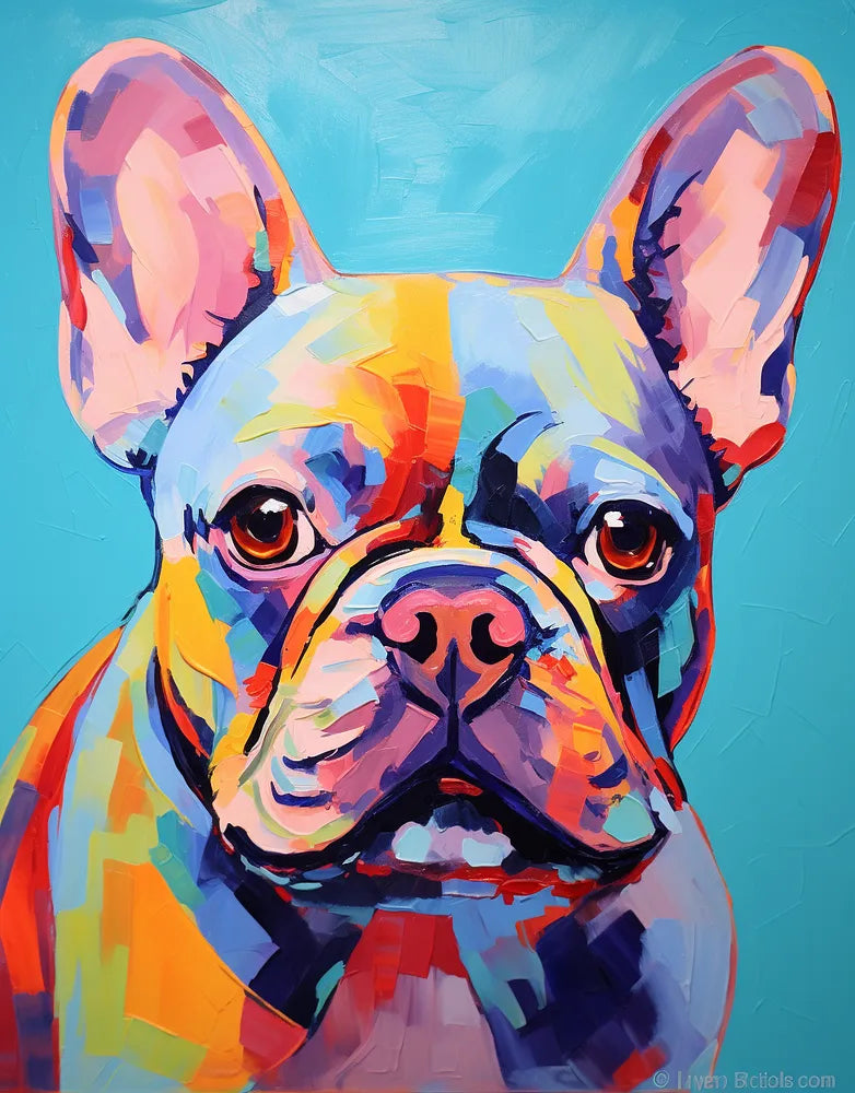 Colorful French Bulldog | Paint By Numbers Kit
