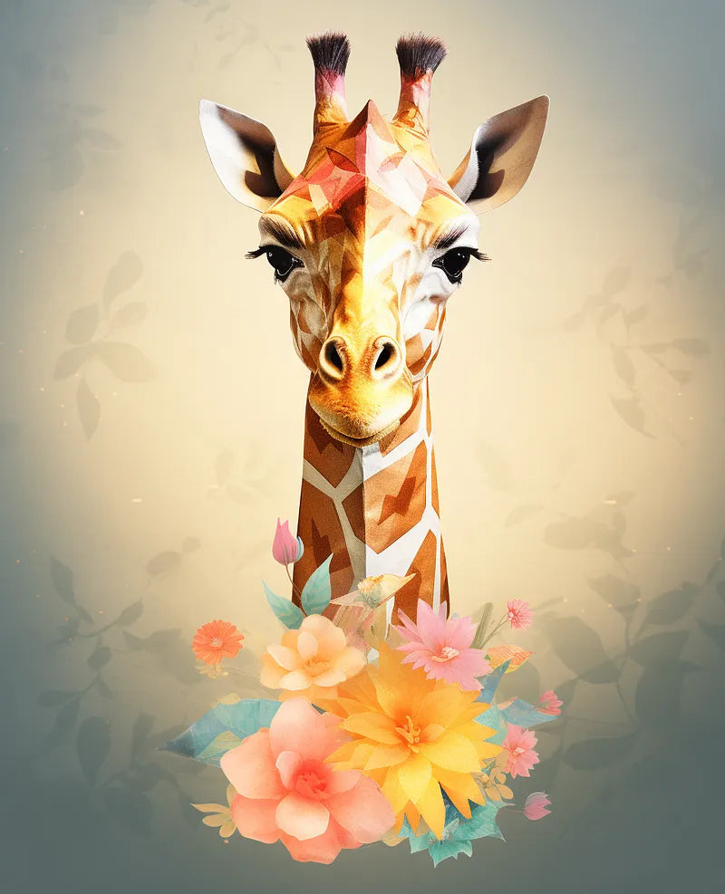 Floral Giraffe | Paint By Numbers Kit