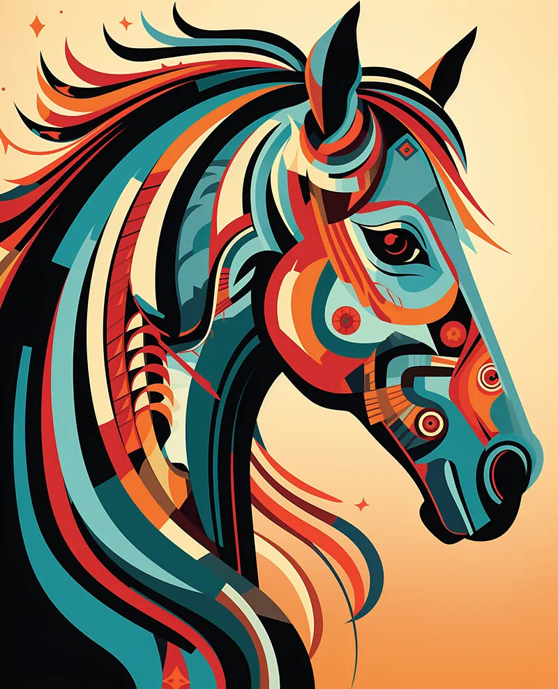 Vibrant Horse | Paint By Numbers Kit
