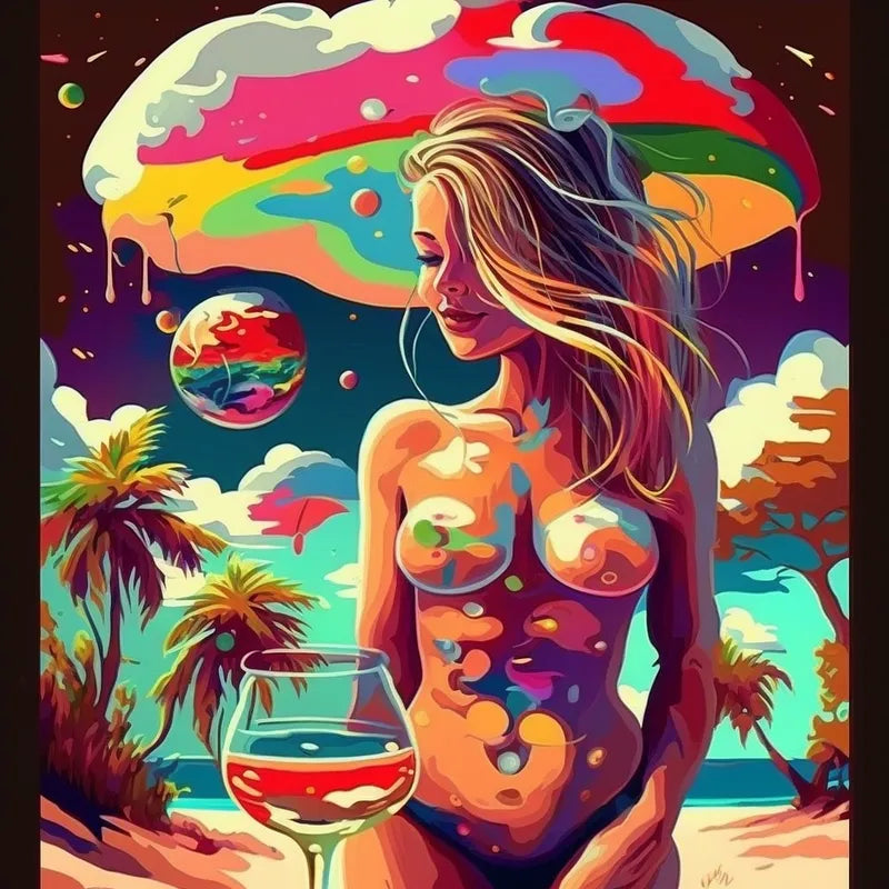 Cosmic Woman Dreams | Paint By Numbers Kit