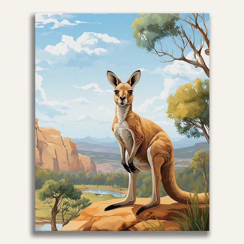 Australian Kangaroo | Paint By Numbers Kit
