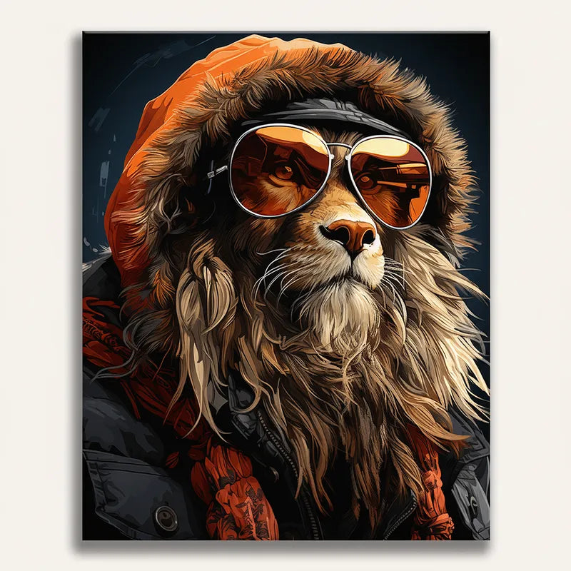 Cool Lion Portrait | Paint By Numbers Kit