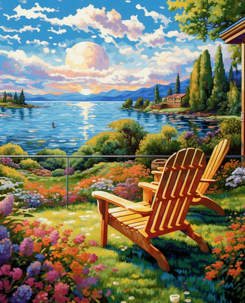 Lakeside Garden Retreat | Paint By Numbers Kit
