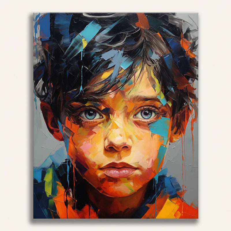Colorful Child Portrait | Paint By Numbers Kit
