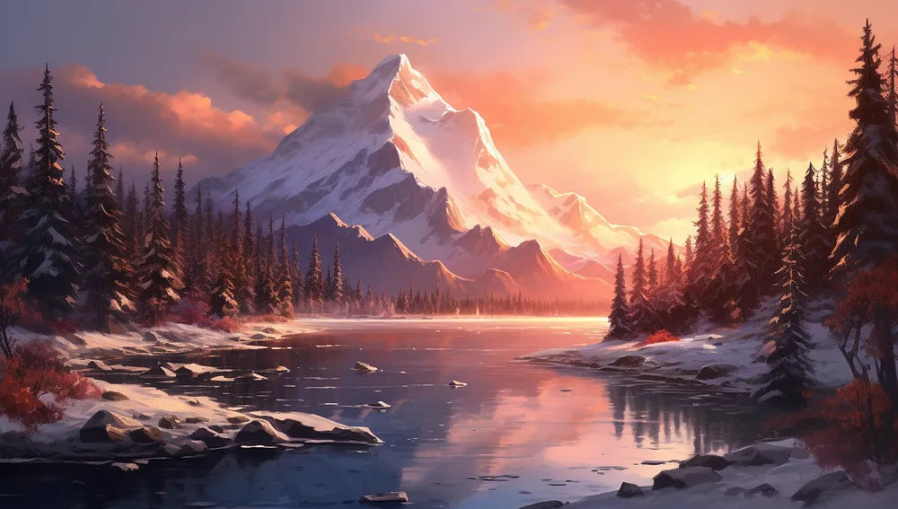 Winter Mountain Serenity | Paint By Numbers Kit