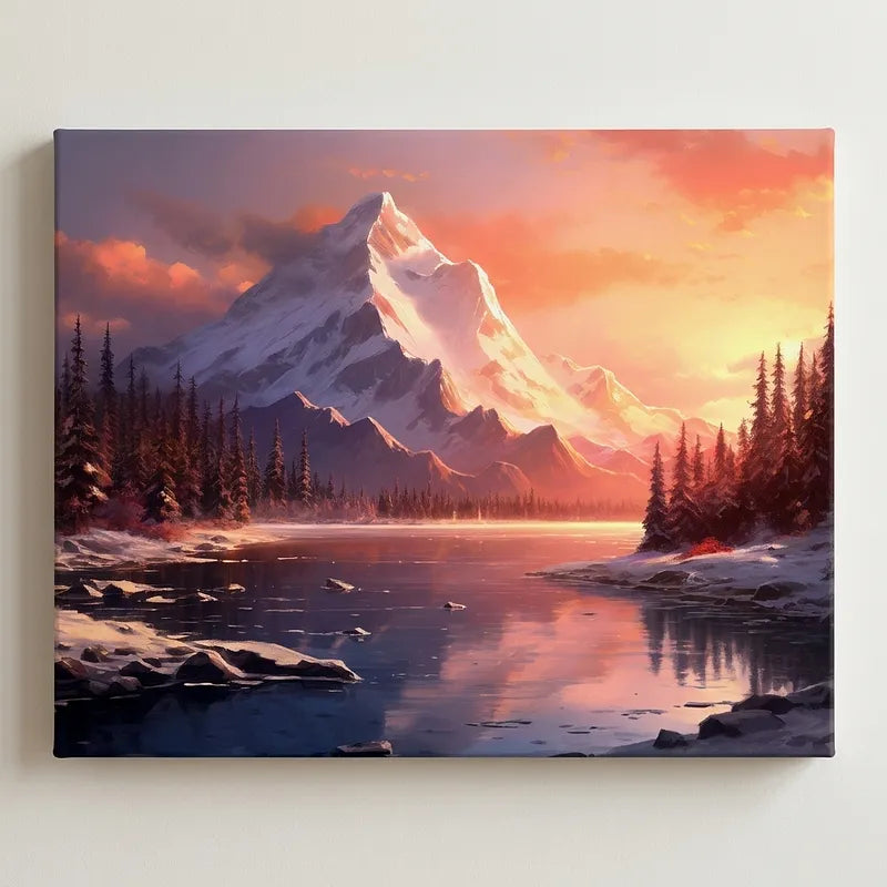 Winter Mountain Serenity | Paint By Numbers Kit