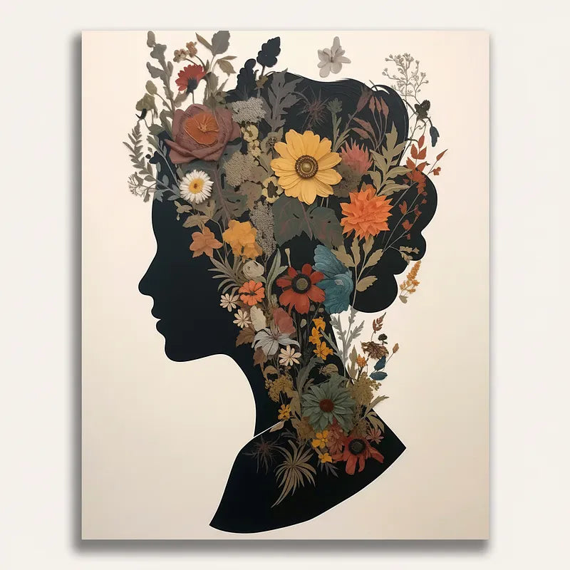 Floral Mind Portrait | Paint By Numbers Kit