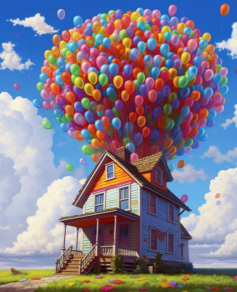 Balloon House Adventure | Paint By Numbers Kit