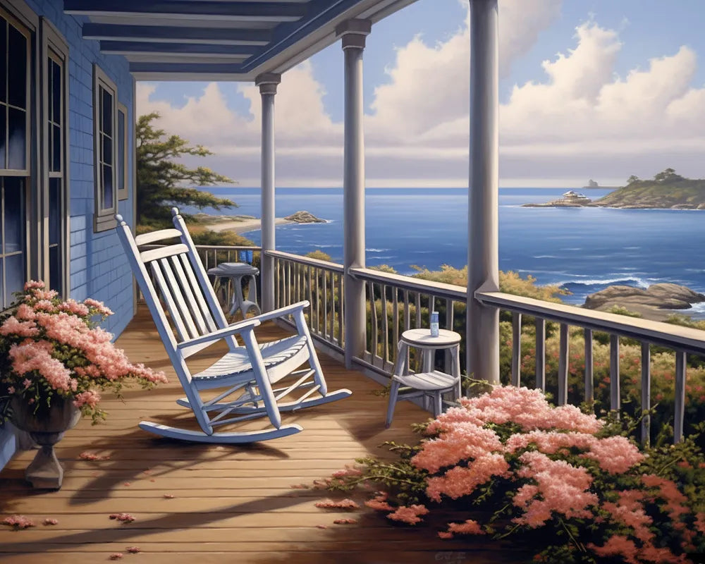 Coastal Porch View | Paint By Numbers Kit