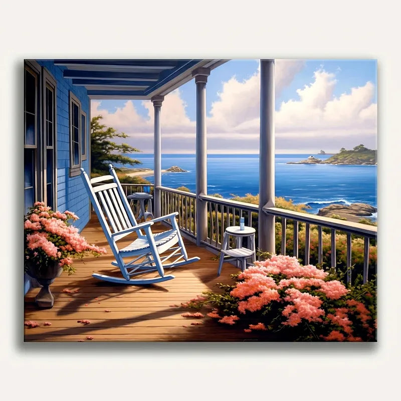 Coastal Porch View | Paint By Numbers Kit