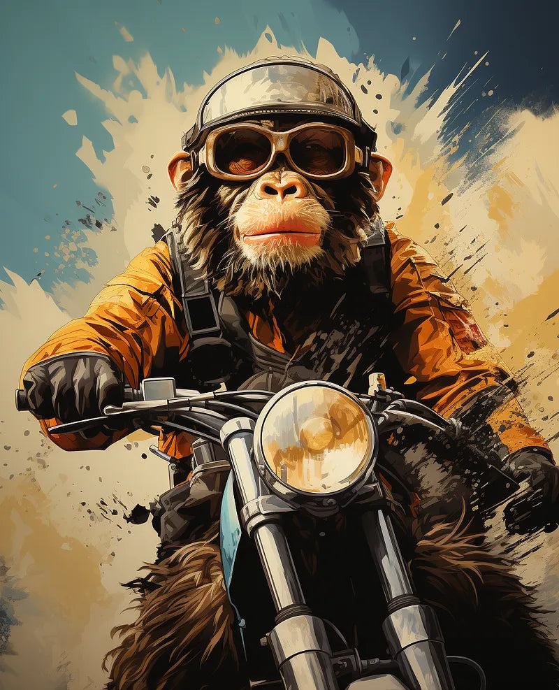 Biker Monkey | Paint By Numbers Kit