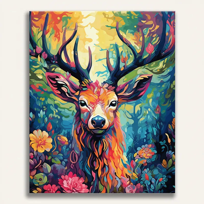 Colorful Forest Deer | Paint By Numbers Kit