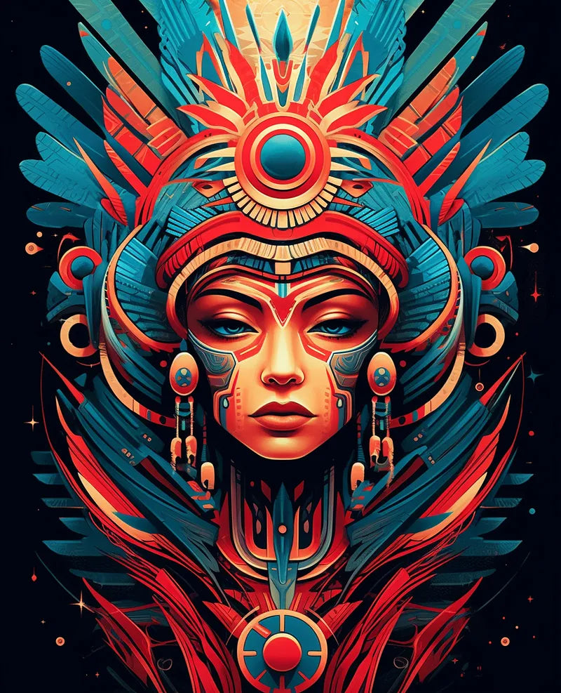 Aztec Goddess Warrior | Paint By Numbers Kit