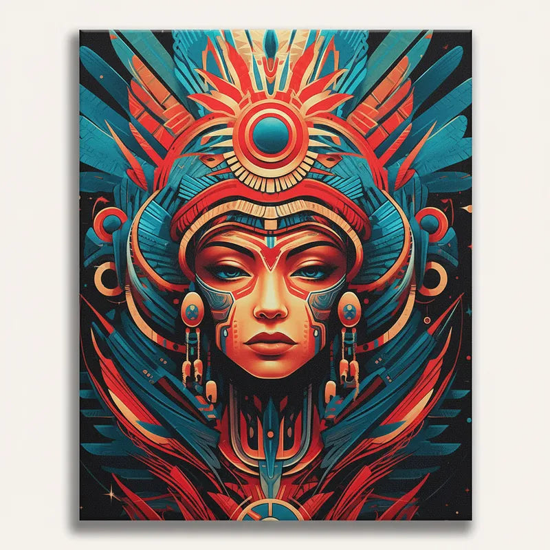 Aztec Goddess Warrior | Paint By Numbers Kit