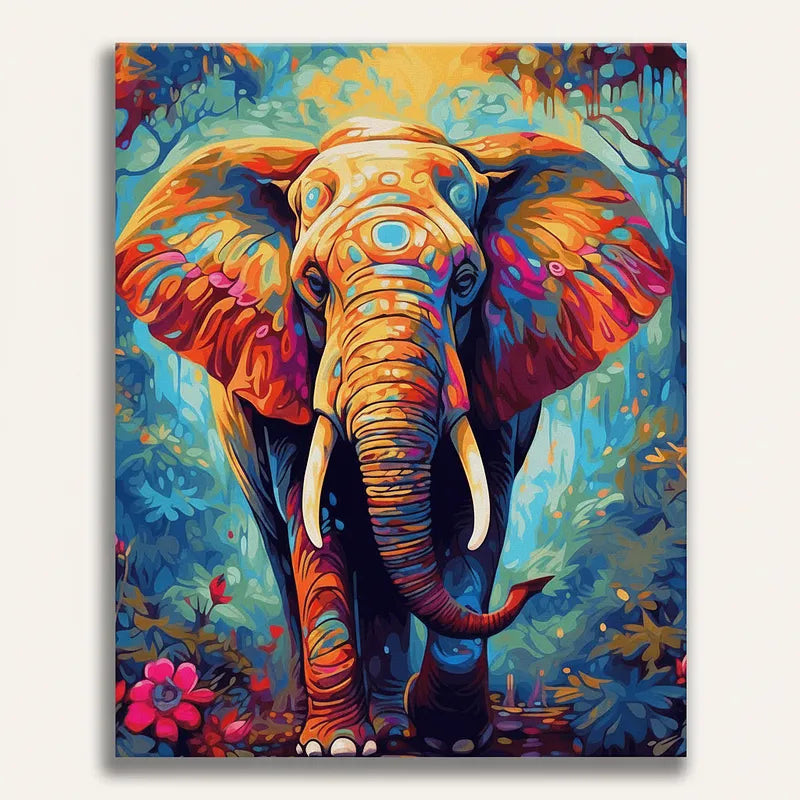 Colorful Elephant | Paint By Numbers Kit