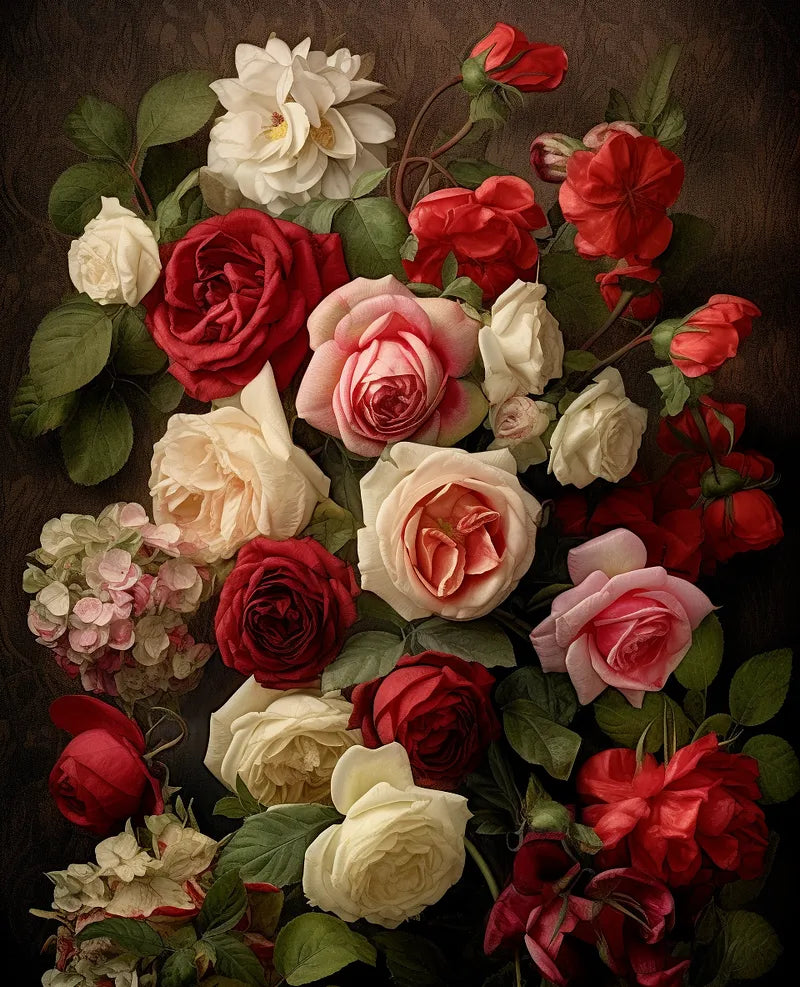 Classic Rose Bouquet | Paint By Numbers Kit