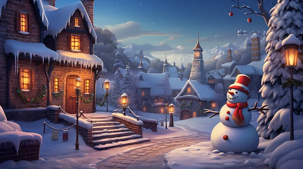Winter Village Scene | Paint By Numbers Kit