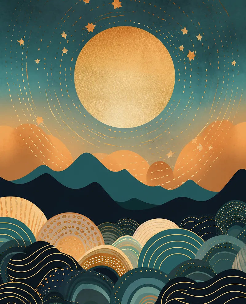 Celestial Mountain Sunset | Paint By Numbers Kit