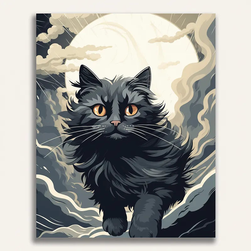 Stormy Cat Dreams | Paint By Numbers Kit