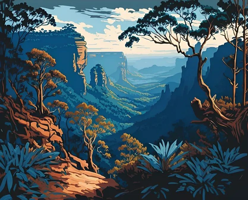 Blue Canyon Vista | Paint By Numbers Kit
