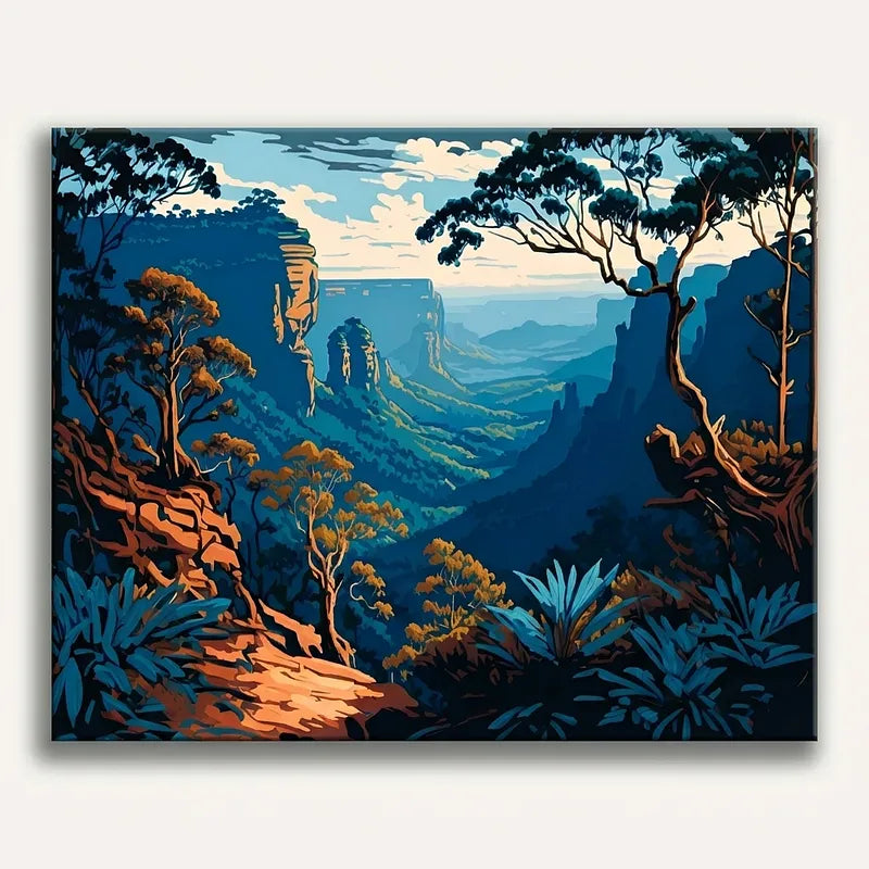 Blue Canyon Vista | Paint By Numbers Kit