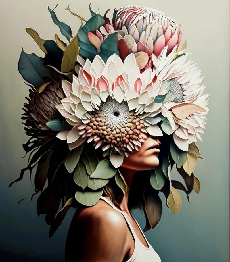Floral Portrait Headdress | Paint By Numbers Kit