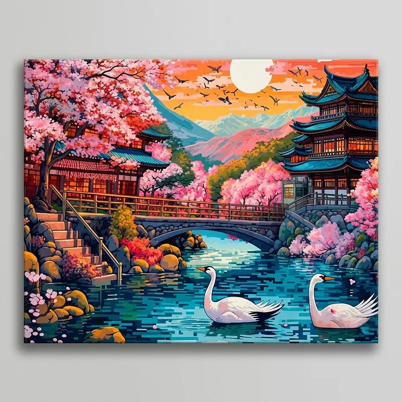 Japanese Garden Sanctuary | Paint By Numbers Kit