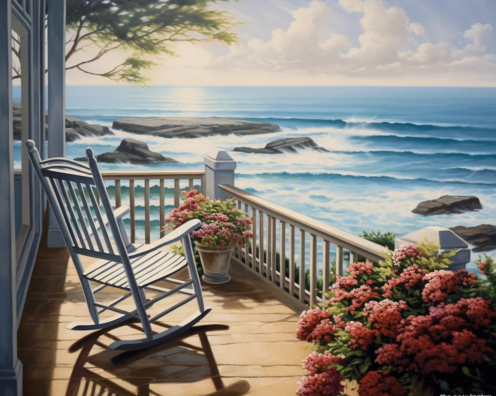 Coastal Deck View | Paint By Numbers Kit